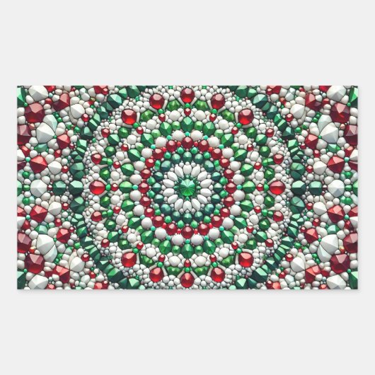 色の付いた四角形のシイタリアンステッカー 長方形シール (正面)