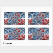 色の付いた四角形のシフランスのステッカー 長方形シール (シート)