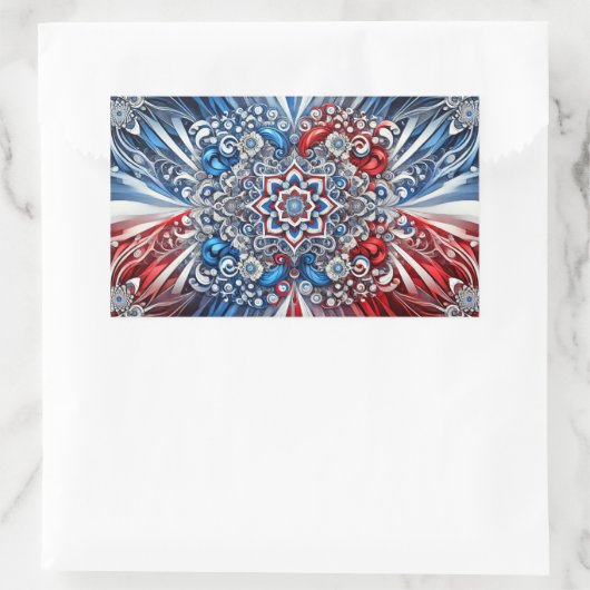 色の付いた四角形のシフランスのステッカー 長方形シール (バッグ)