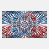 色の付いた四角形のシフランスのステッカー 長方形シール (正面)