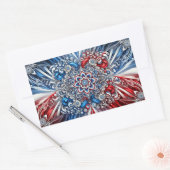 色の付いた四角形のシフランスのステッカー 長方形シール (封筒)