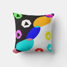 色の付いた図形 クッション