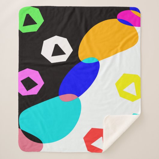 色の付いた図形 シェルパブランケット (正面)