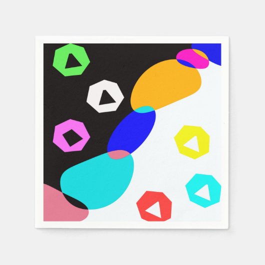 色の付いた図形 スタンダードカクテルナプキン (正面)