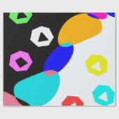 色の付いた図形 ラッピングペーパー (フラット)