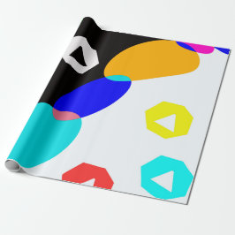 色の付いた図形 ラッピングペーパー
