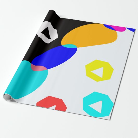 色の付いた図形 ラッピングペーパー (アンロールド)