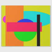 色の付いた図形 ラッピングペーパー (フラット)