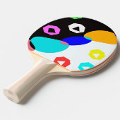 色の付いた図形 卓球ラケット (正面アングル)