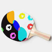 色の付いた図形 卓球ラケット (横)