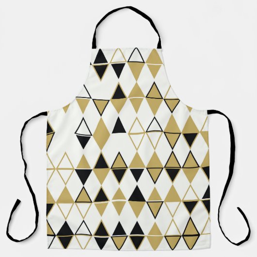 色の付いた図形、幾何学的抽象芸術パターン エプロン (正面)