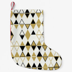 色の付いた図形、幾何学的抽象芸術パターン スモールクリスマスストッキング