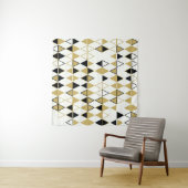 色の付いた図形、幾何学的抽象芸術パターン タペストリー (インサイチュ(横))