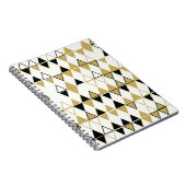 色の付いた図形、幾何学的抽象芸術パターン ノートブック (右側)