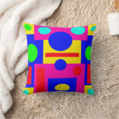 色の付いた幾何形状 クッション (ブランケット)