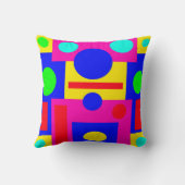 色の付いた幾何形状 クッション (裏面)