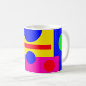 色の付いた幾何形状 コーヒーマグカップ (正面右)