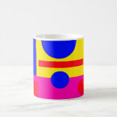 色の付いた幾何形状 コーヒーマグカップ (中央)