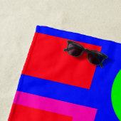 色の付いた幾何形状 ビーチタオル (インサイチュ)