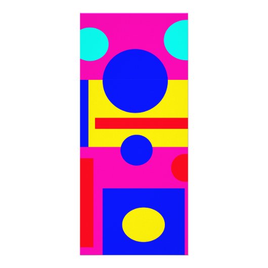 色の付いた幾何形状 ラックカード (正面)