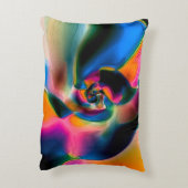 色の付いた抽象芸術の線が明るい彫刻に含まれる アクセントクッション (裏面(縦))