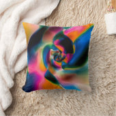 色の付いた抽象芸術の線が明るい彫刻に含まれる クッション (ブランケット)