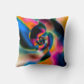 色の付いた抽象芸術の線が明るい彫刻に含まれる クッション (裏面)