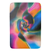 色の付いた抽象芸術の線が明るい彫刻に含まれる バスマット (正面縦)