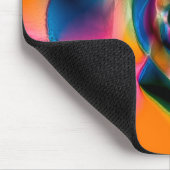 色の付いた抽象芸術の線が明るい彫刻に含まれる マウスパッド (コーナー)