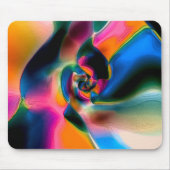 色の付いた抽象芸術の線が明るい彫刻に含まれる マウスパッド (正面)
