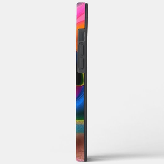 色の付いた抽象芸術の線が明るい彫刻に含まれる Case-Mate iPhoneケース (裏面 / 左)