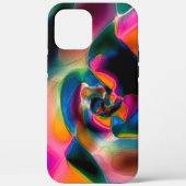 色の付いた抽象芸術の線が明るい彫刻に含まれる Case-Mate iPhoneケース (裏面)