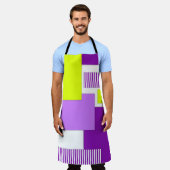 色の付いた数々の紙 エプロン (着用した状態)