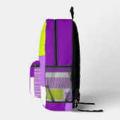 色の付いた数々の紙 プリントバックパック (右)