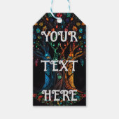 色の付いた生命の木 ギフトタグ (正面)