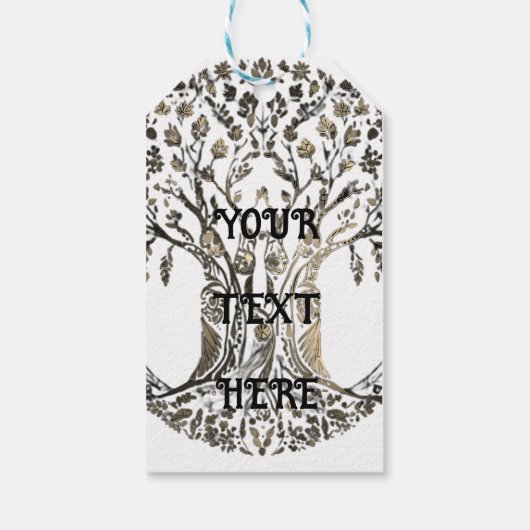 色の付いた生命の木 ギフトタグ (裏面)