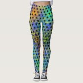 色の付いた縁ど背景の薄い円 レギンス (正面)