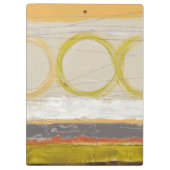 色の付いた背景に黄色数々のとオレンジの円 クリップボード (裏面)