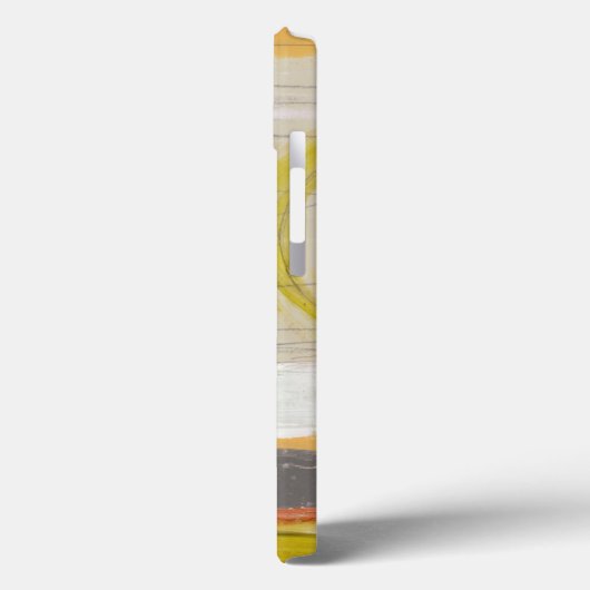 色の付いた背景に黄色数々のとオレンジの円 Case-Mate iPhoneケース (裏面 / 左)