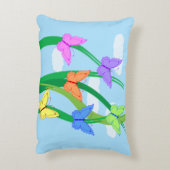 色の付いた蝶と空 アクセントクッション (裏面(縦))