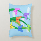 色の付いた蝶と空 アクセントクッション (正面(垂直))