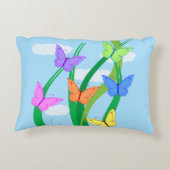 色の付いた蝶と空 アクセントクッション (裏面)