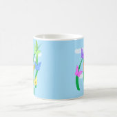 色の付いた蝶と空 コーヒーマグカップ (中央)