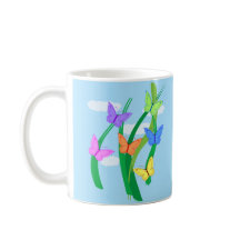 色の付いた蝶と空