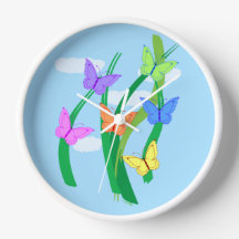 色の付いた蝶と空