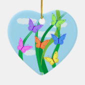 色の付いた蝶と空 セラミックオーナメント (裏面)