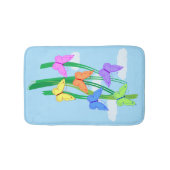 色の付いた蝶と空 バスマット (正面)