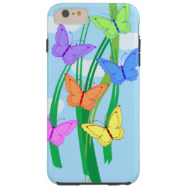 色の付いた蝶と空 iPhone 13ケース