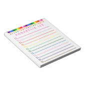 色の付いた鉛筆リストのパーソナライズ ノートパッド (アングル)