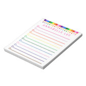 色の付いた鉛筆リストのパーソナライズ ノートパッド (回転)